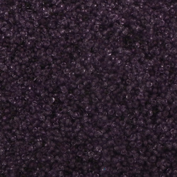 Glass beads 2 mm transparent purple -50 grams
