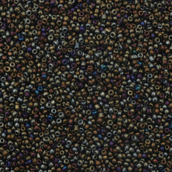 Glass beads 2 mm iris graphite -50 grams
