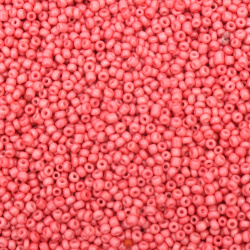 Glass Seed Beads / 3 mm /  Solid Coral - 50 grams