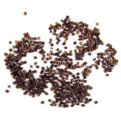 Stoc epuizat. Primeste notificare pe email cand produsul revine in stoc Margele de sticlă forma betisoare de 7 mm maron deschis transparent -50 grame