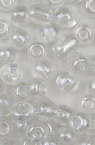 Γυάλινες χάντρες seed 4 mm διαφανές περλέ -50 γραμμάρια