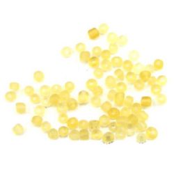 Margele de sticlă 4 mm chihlimbar mat -50 grame