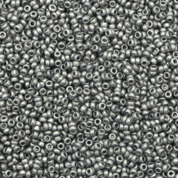 Glass beads, 3mm, silver-coated, frosted - 50 grams