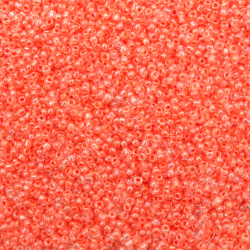 Margele de sticlă 2 mm transparente cu un fir roz strălucitor 2 -50 grame