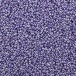 Glass beads 2 mm Ceylon purple -50 grams