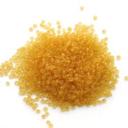Margele de sticlă 2 mm caramel mat -50 grame
