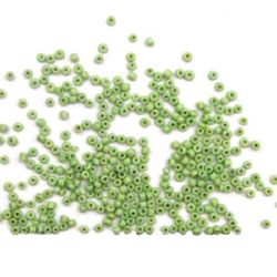 Γυάλινες χάντρες seed πάχους 2 mm πράσινο -50 γραμμάρια