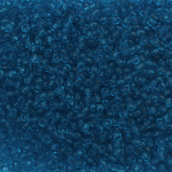 Margele de sticlă 4 mm albastru transparent 1 -50 grame