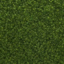 Γυάλινες χάντρες seed 3 mm διαφανές πράσινο 1 -50 γραμμάρια