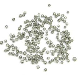 Glass beads 2 mm transparent azure -50 grams