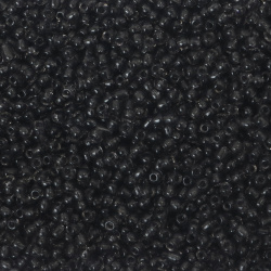 Мъниста стъклена 4 мм прозрачна лазур -50 грама