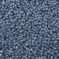 Γυάλινες χάντρες  seed 3 mm Ceylon aqua -50 γραμμάρια