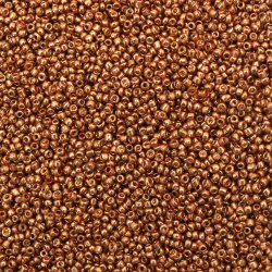 Γυάλινες χάντρες seed 2 mm βαμμένο χρυσό 2 -50 γραμμάρια