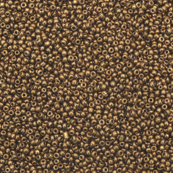 Γυάλινες χάντρες seed 2 mm χρυσή ίριδα -50 γραμμάρια