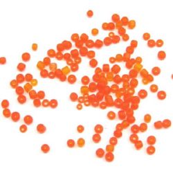 Γυάλινες χάντρες seed 3 mm ματ πορτοκάλι -50 γραμμάρια
