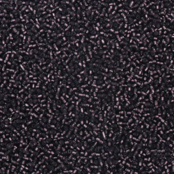 Γυάλινες χάντρες   seed 2 mm ασημένια βασή σκούρο μωβ -50 γραμμάρια