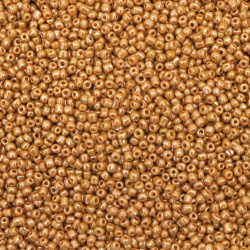 Glass Seed Beads / 3 mm / Solid Pearl Ocher - 50 grams