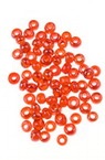 Margele de sticlă 3 mm perla transparentă roșu închis -50 grame
