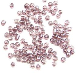 Glass Transparent Seed Beads with a Pearl Coating, Light Purple, 3 mm, 50 grams