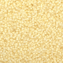 Glass Seed Beads / 2 mm /  Transparent with Solid Banana Core - 50 grams