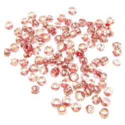 Margele de sticlă 2 mm cenușă pictat trandafir -50 grame