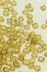 Γυάλινες χάντρες seed 2 mm διαφανή ώχρα ματ -50 γραμμάρια
