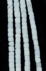 Мъниста стъклена пръчица 2 мм плътна матирана бяла Афганистан - 1 връзка ~ 30 см