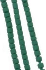Bugle Glass Seed Beads String, Solid Green, Afghanistan, 2 mm, String ~ 30 cm    