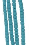 Margele tijă de sticlă 2 mm solida turcoaz mat Afganistan - 1 conexiune ~ 30 cm