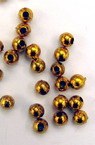Plastic Pearl Metalize 4 mm hole 1 mm color gold -50 grams