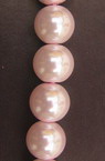Round Glass Pearl Beads Strand, Satin Luster Beads for DIY Jewelry Making, 12 mm, Pink ~ 80 cm ~ 76 pieces