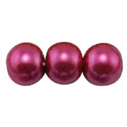 Sirag margele sticla perla 4 мм culoare violet ~80см ~216 bucati					 