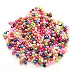 Perlă 6 mm gaură 1,5 mm MIX -50 grame