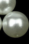 Plastic pearl ball 16 mm hole 2 mm white -50 grams ~ 22 pieces