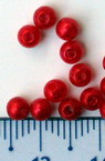 Pearls 4 mm ABS 1st quality red -50 grams ~ 1900 pieces