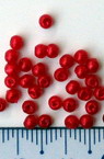 Pearls 3 mm ABS 1st quality red -50 grams