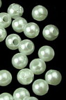 Мънисто перла топче 4 мм дупка 1 мм бяло -20 грама ~745 броя