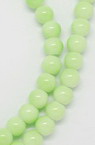 Glass beads strands for jewelry making 10 mm green ~ 80 cm ~ 85 pieces