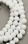Nazis mărgele sticlă bila gaură 4 mm 1 ~ 1,5 mm alb cauciucat ~ 80 cm ~ 200 bucăți