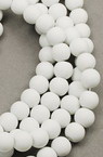 Nazis mărgele sticlă bila 6mm găura 1.3 ~ 1.6mm cauciucat alb~ 80cm ~ 136 bucăți