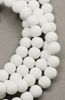 Nazis mărgele sticlă bila gaură 8 mm 1 ~ 1,5 mm alb cauciucat ~ 80 cm ~ 105 bucăți