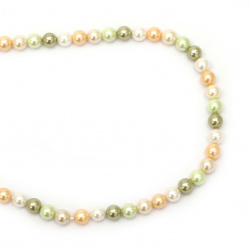 Not Available Online. You can also buy at EM ART stores and at 0884400631 String natural pearl grade A 8 mm assorted ~ 49 pieces