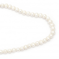String Beads Natural Pearl 10~11mm Hole 1mm Class A Color Cream ~ 37 pcs