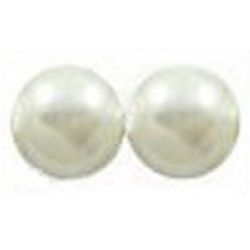 Bead pearl ball 14 mm hole 3 mm color white -50 g ~ 37 pieces