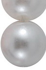 Мънисто перла топче 24 мм дупка 3 мм цвят бял -50 гр ~7 броя