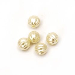 Faux Pearl Beads melon 8 mm hole 1 mm cream color -20 grams ± 75 pieces