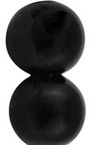 Γυάλινες χάντρες στρόγγυλες 10 mm τρύπα 1 mm μαύρο ~ 80 cm ~ 85 τεμάχια