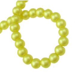 Glass pearl beads strands for jewelry making  6 mm hole 1 mm khaki ~ 80 cm ~ 105 pieces