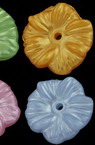 Λουλούδι χάντρα απομίμηση μαργαριτάρι 17x3 mm τρύπα 1,5 mm μίξη χρωμάτων - 20 γραμμάρια