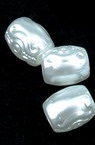 Plastic Cylindrical Pearl Beads for Jewelry Making, 10x9 mm, Hole: 4 mm, White -20 grams ~ 55 pieces